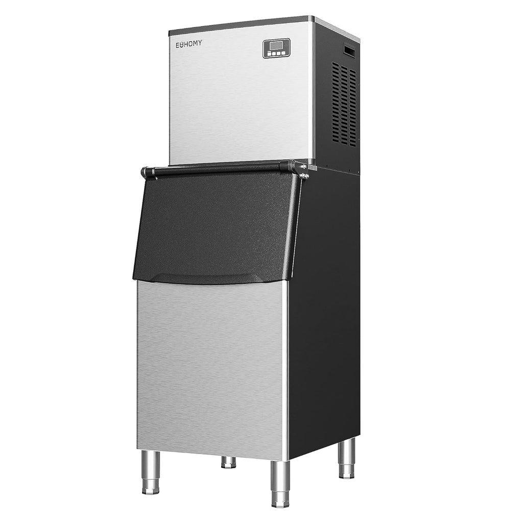 Commercial Ice Maker Machine 400Lbs/24H,ETL Approval, Industrial Ice Machine, 250Lbs Storage, Ice Ready in 11-20min, Stainless Steel Ice Maker for Bar/Cafe/Restaurant/Business