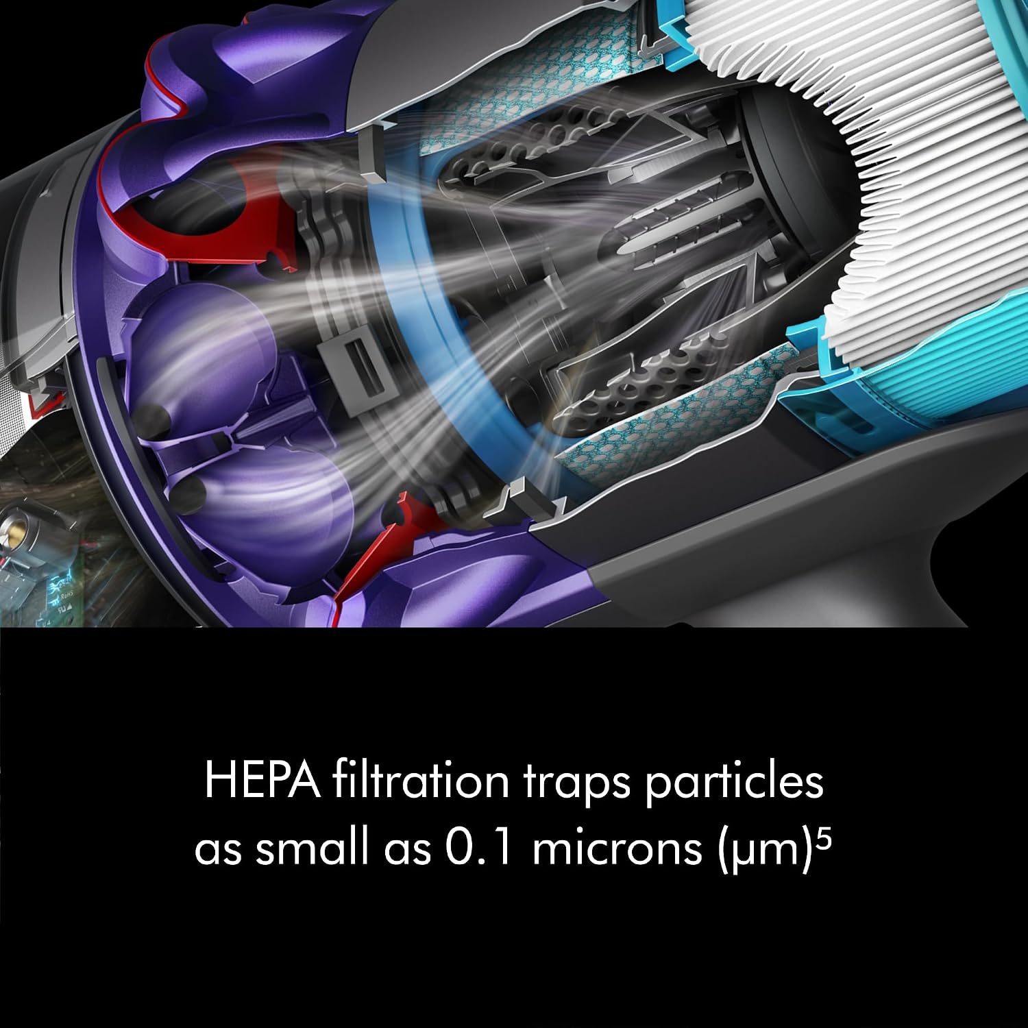 Dyson Gen5detect Cordless Vacuum, 280AW, 3 Power Modes, Up to 70 Minutes,² Illumination Reveals dust, HEPA Filtration, All Floor Types