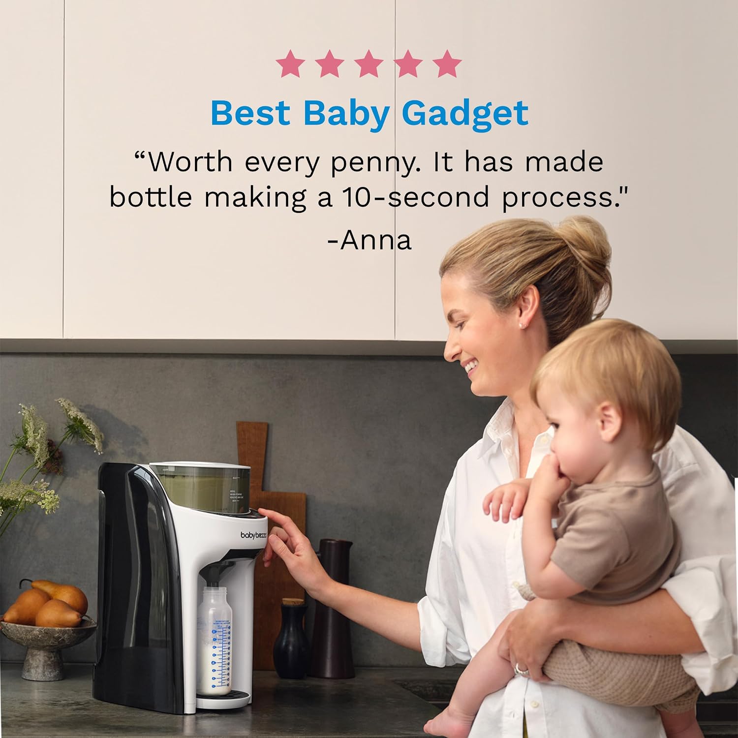 Formula Pro Advanced Formula Dispenser Machine - Automatically Mix a Warm Formula Bottle Instantly - Easily Make Bottle with Automatic Powder Blending, Slate